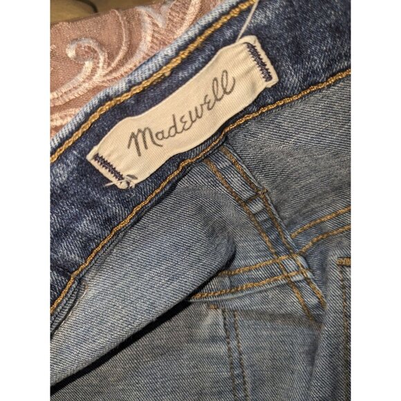 Madewell 10" High Riser Skinny Skinny Jeans Women's Size 27 Blue Distressed - Picture 9 of 9